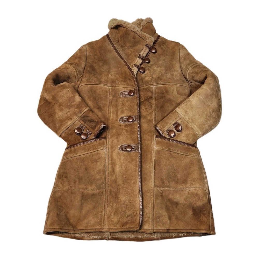 1961 Knight Thors Womens Shearling Coat Hand Signed Craftsman Sz 12 Vintage - Picture 4 of 11